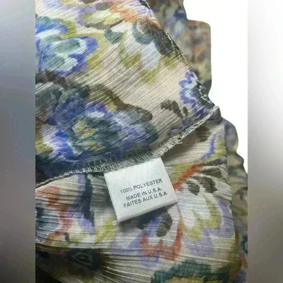 MISA Kayla Floral Ruffle Mini Dress NWT Beige Purple Print - Picture 7 of 7